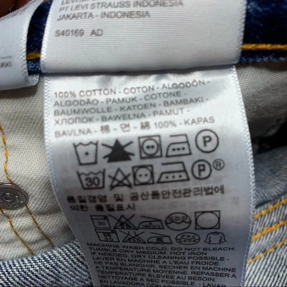 Levis 505 Straight Leg High Rise Jeans Vintage Fit - Picture 8 of 11